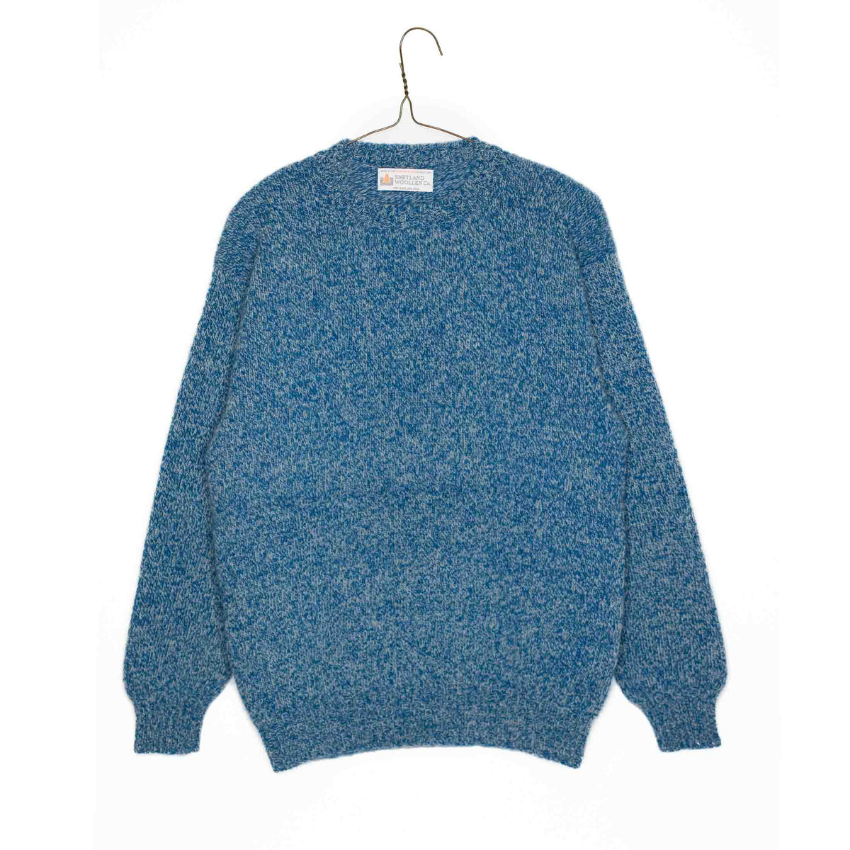 Handframe Shetland Crew Neck - Petrel Marl